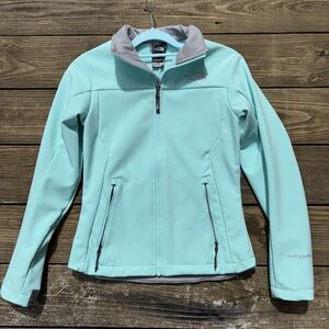 The North Face Women's XS TNF APEX Jacket In Mint Green/Blue